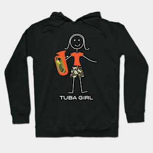 Funny Womens Tuba Girl Hoodie